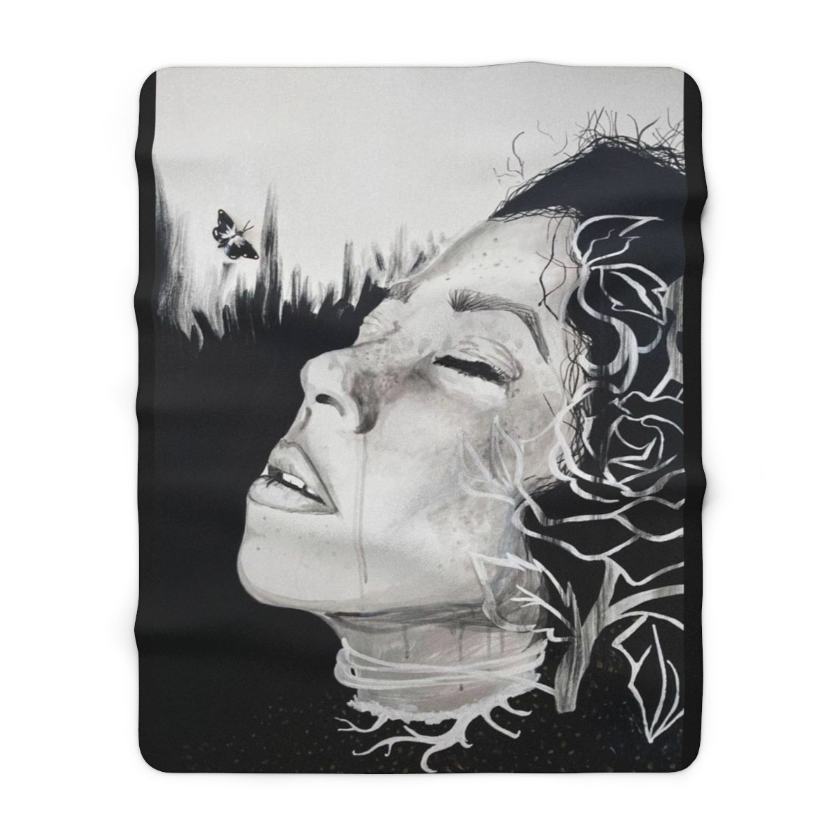 "Cantique III" Painting by Kelly Kresconko Sherpa Fleece Blanket