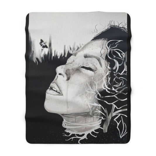 "Cantique III" Painting by Kelly Kresconko Sherpa Fleece Blanket
