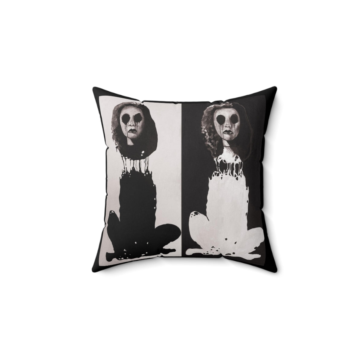 "Melancholy Felines" By Kelly Kresconko Throw Pillow