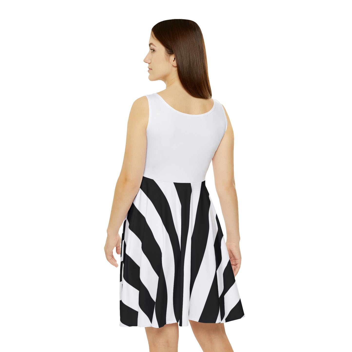 Hell Cat with Stripes Flowy Midi Dress