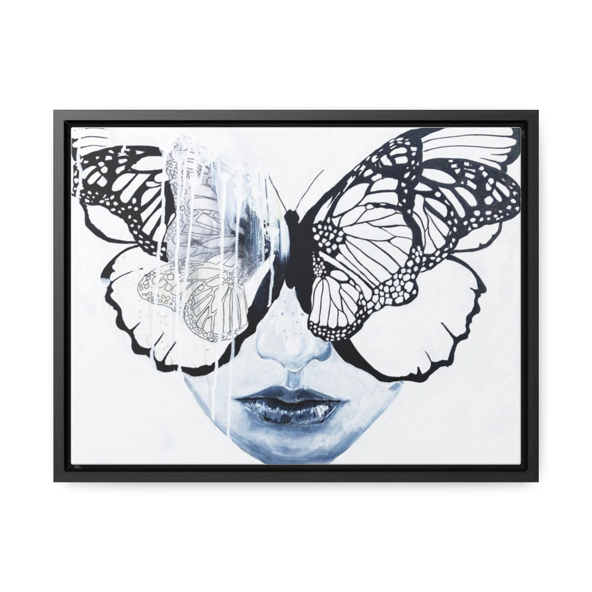 "Butterfly Eyes" Painting by Kelly Kresconko PRINT on Gallery Canvas Wraps, Horizontal Frame