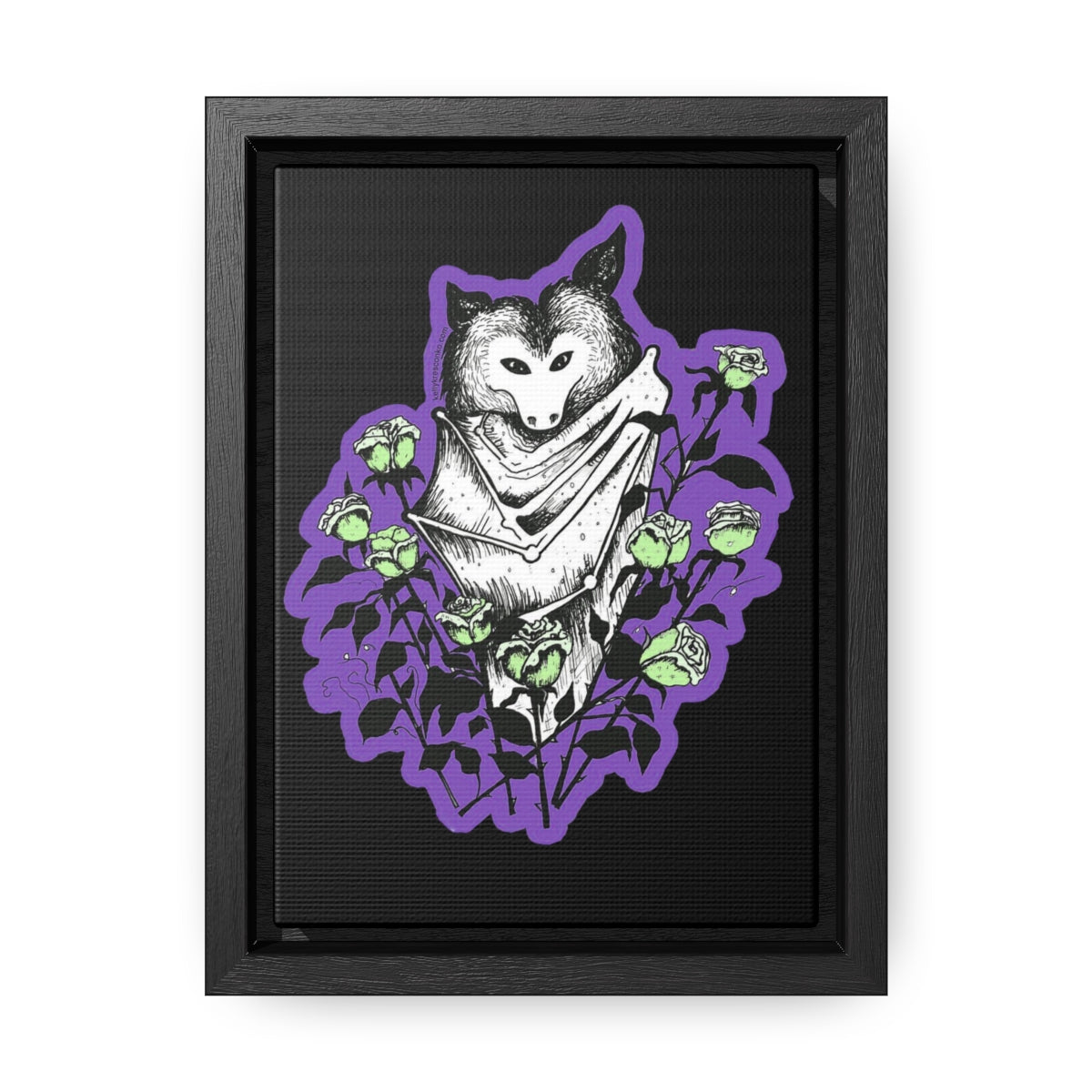 "Blue Batty" Gallery Canvas Wraps, Vertical Frame