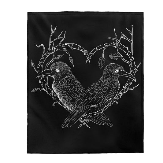 Odin's Ravens Velveteen Plush Blanket