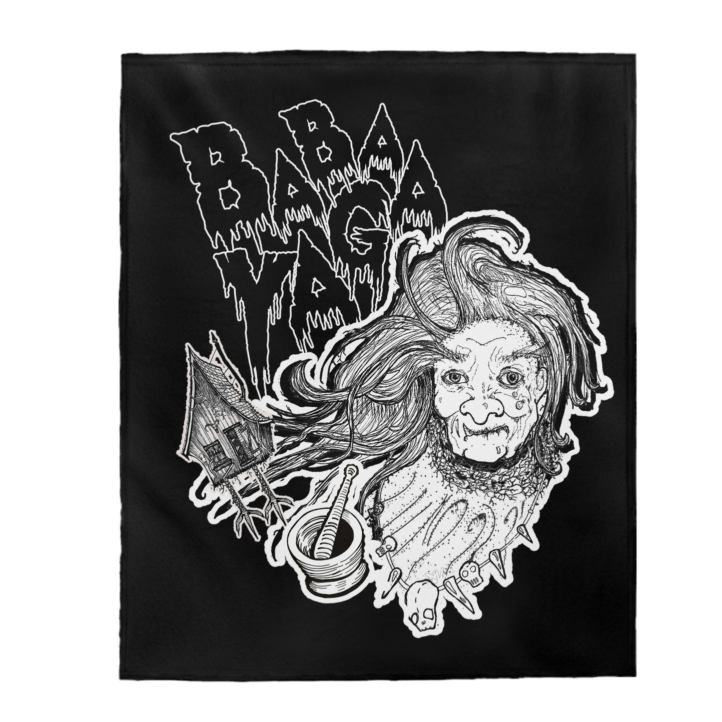 Baba Yaga Velveteen Plush Blanket