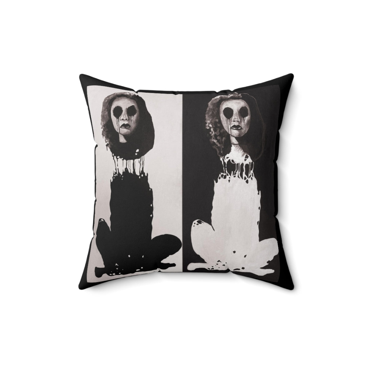 "Melancholy Felines" By Kelly Kresconko Throw Pillow