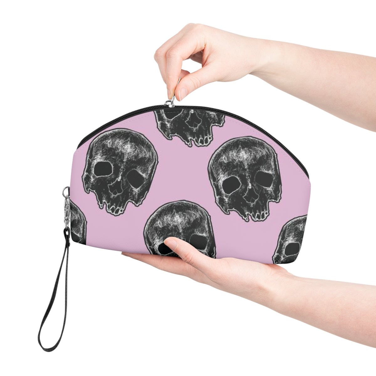 Pink Skull Makeup Bag