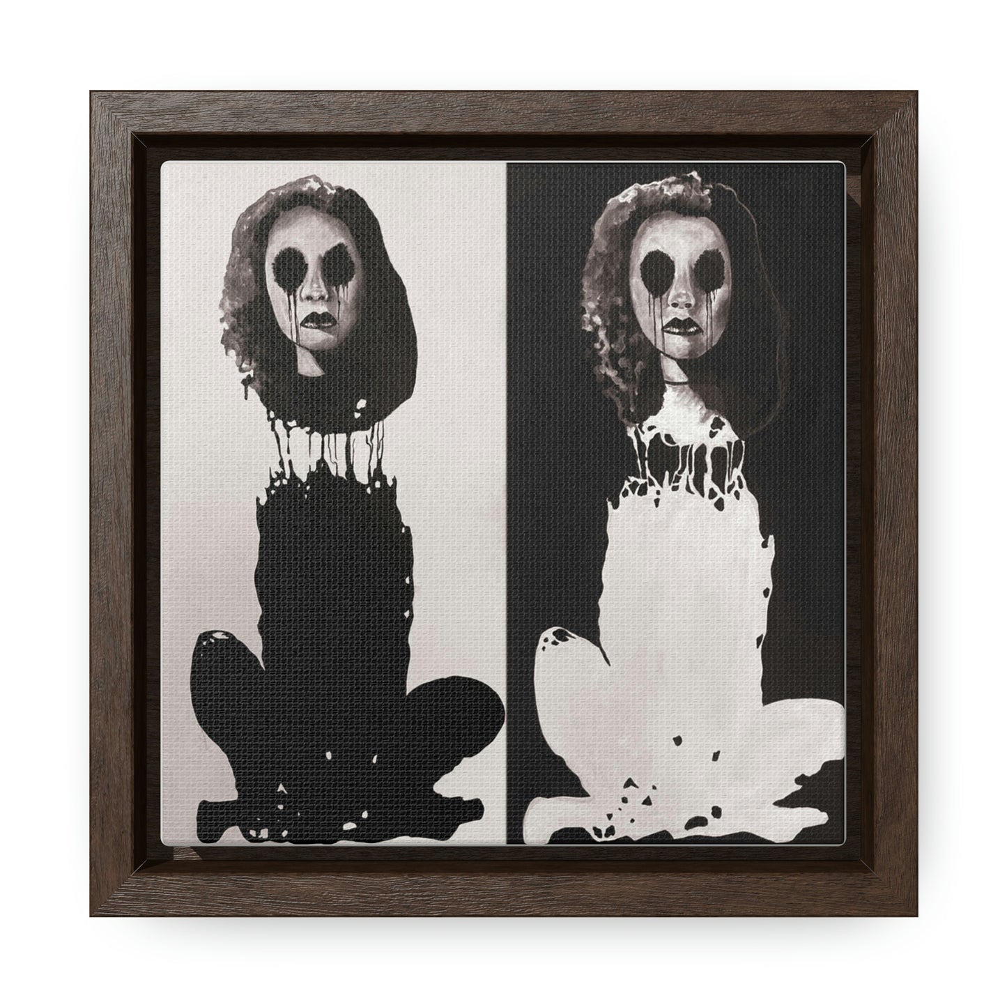 "Melancholy Felines" by Kelly Kresconko Gallery Canvas Wrapped, Square Frame