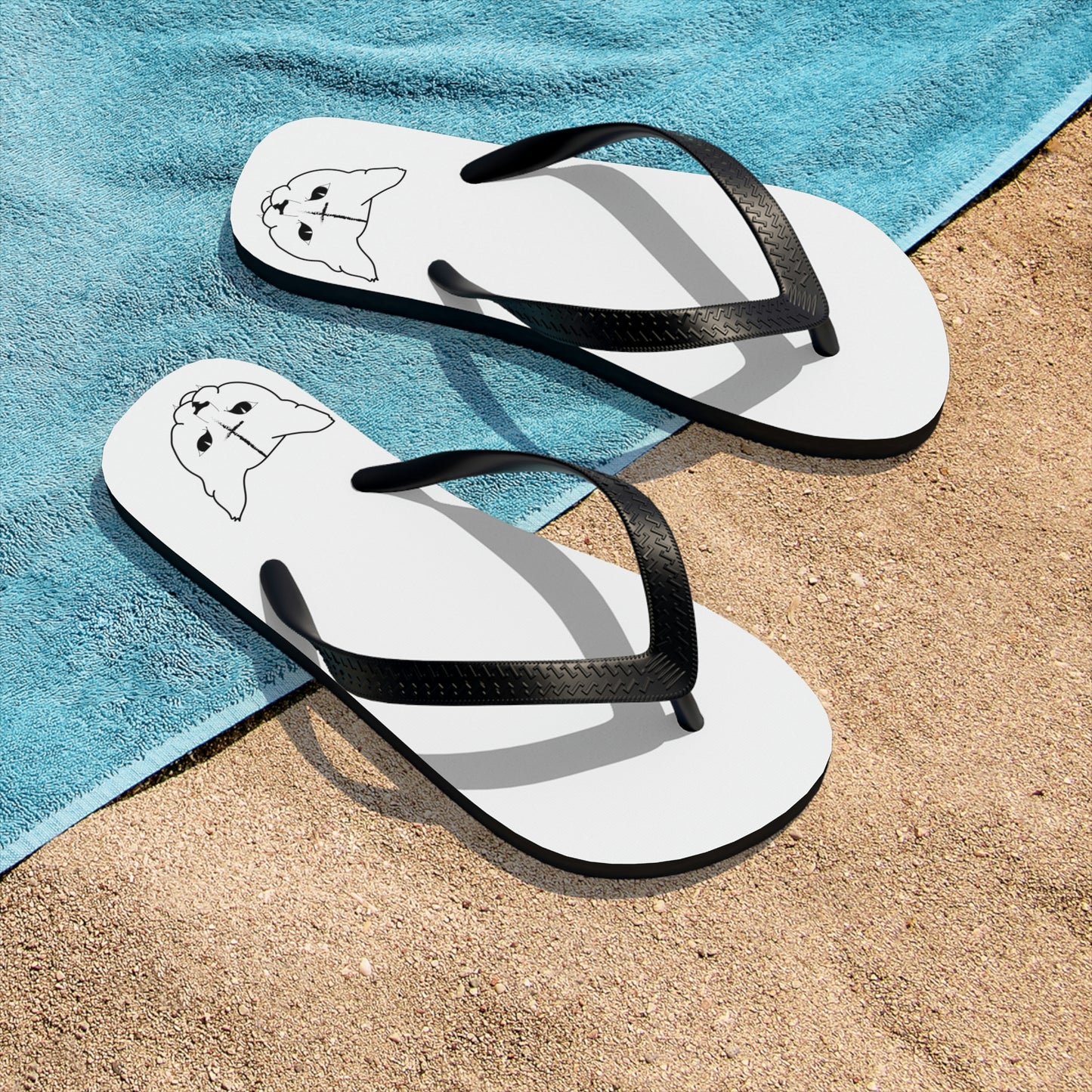 Hell Cat Unisex Flip-Flops
