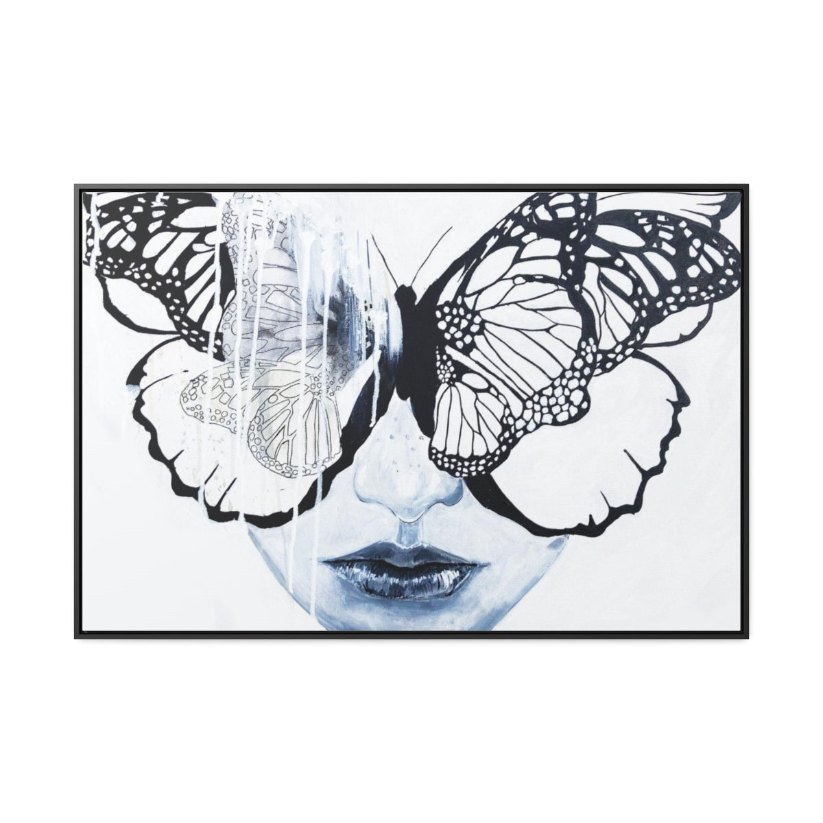 "Butterfly Eyes" Painting by Kelly Kresconko PRINT on Gallery Canvas Wraps, Horizontal Frame