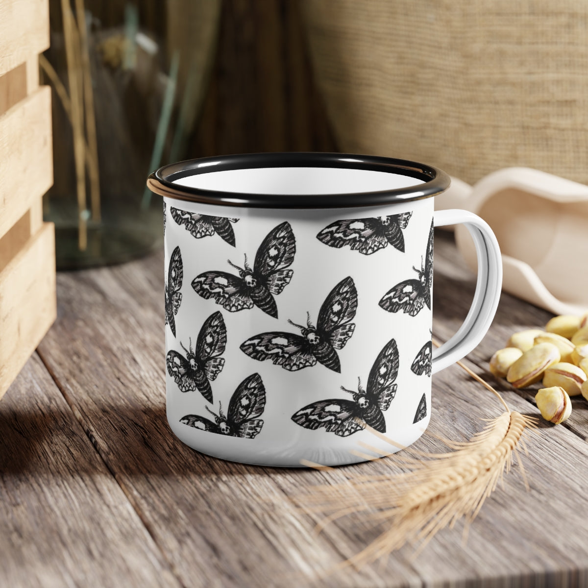 Deathmoth Enamel Camp Mug