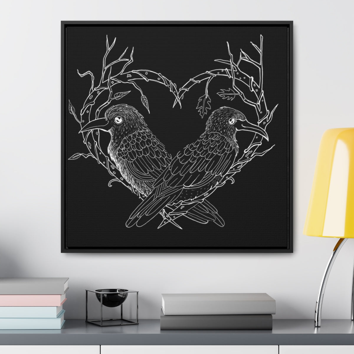 Odin's Ravens Gallery Canvas Wraps, Square Frame