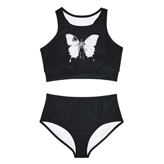 Distressed Skellerfly Sporty bikini Set