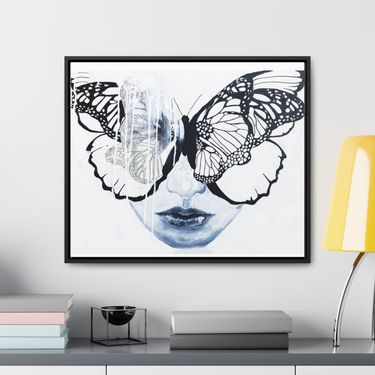 "Butterfly Eyes" Painting by Kelly Kresconko PRINT on Gallery Canvas Wraps, Horizontal Frame