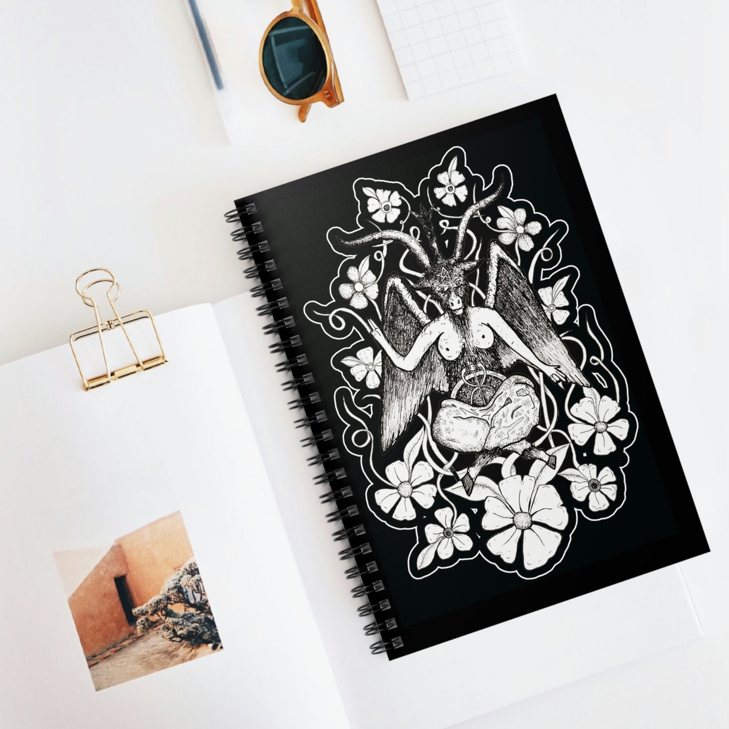 Baphomet Spiral Notebook - Ruled Line