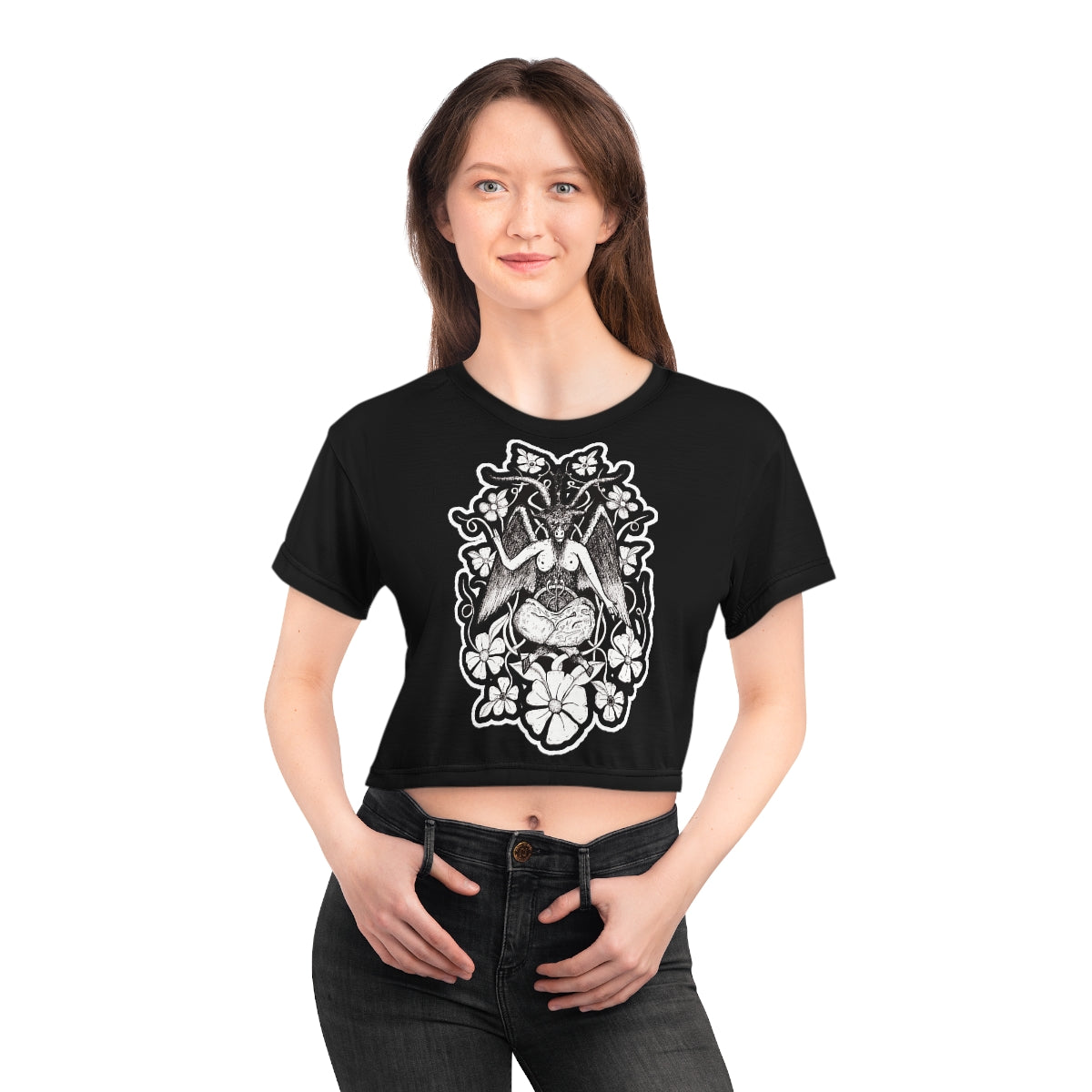 Baphomet Crop Tee