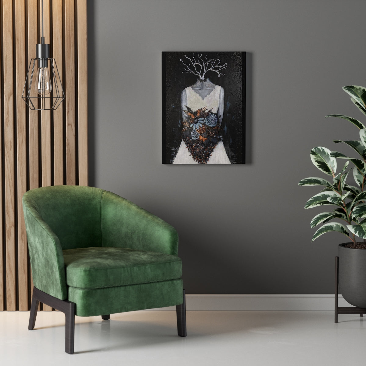 "Cantique" Painting by Kelly Kresconko on Printed Canvas (Reproduction)