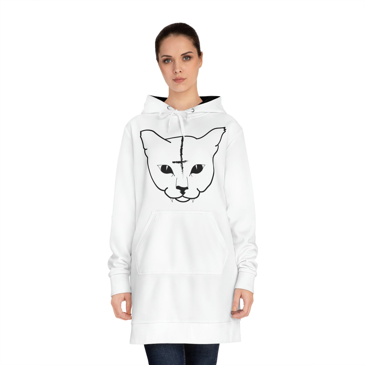 Super Soft Hell Cat Hoodie Dress