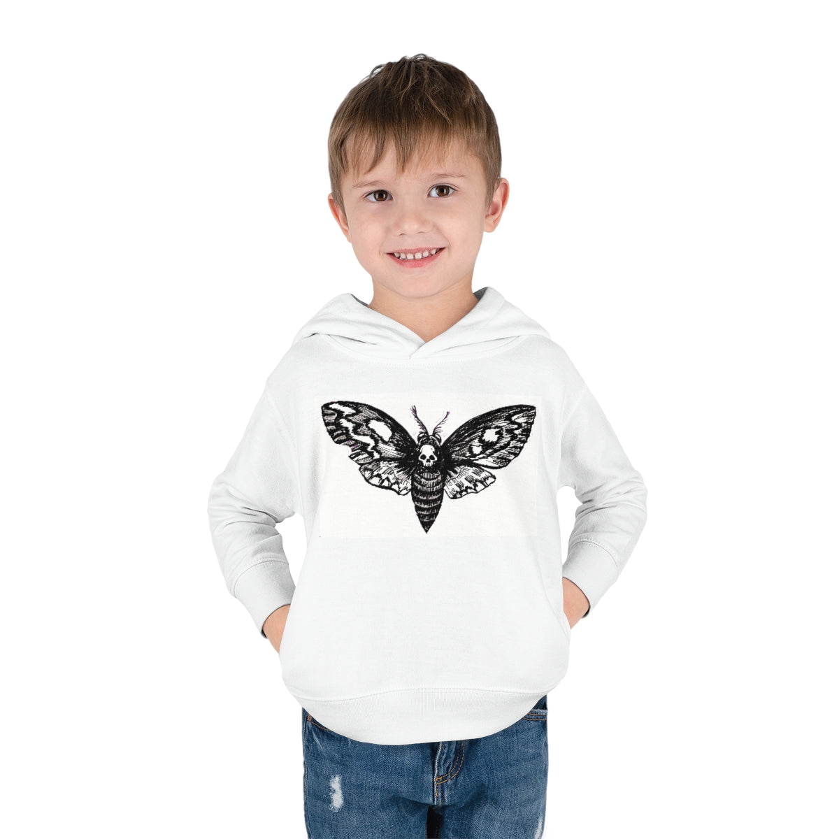 Toddler Pullover Fleece Hoodie Kelly Kresconko Death Head Moth