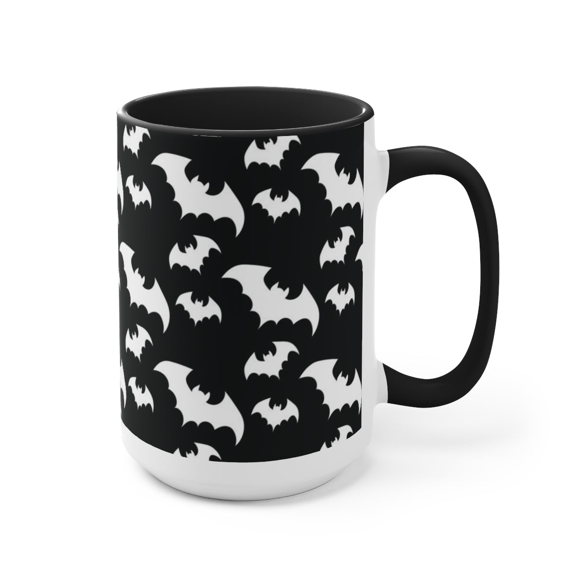 Batty Two-Tone Coffee Mugs, 15oz
