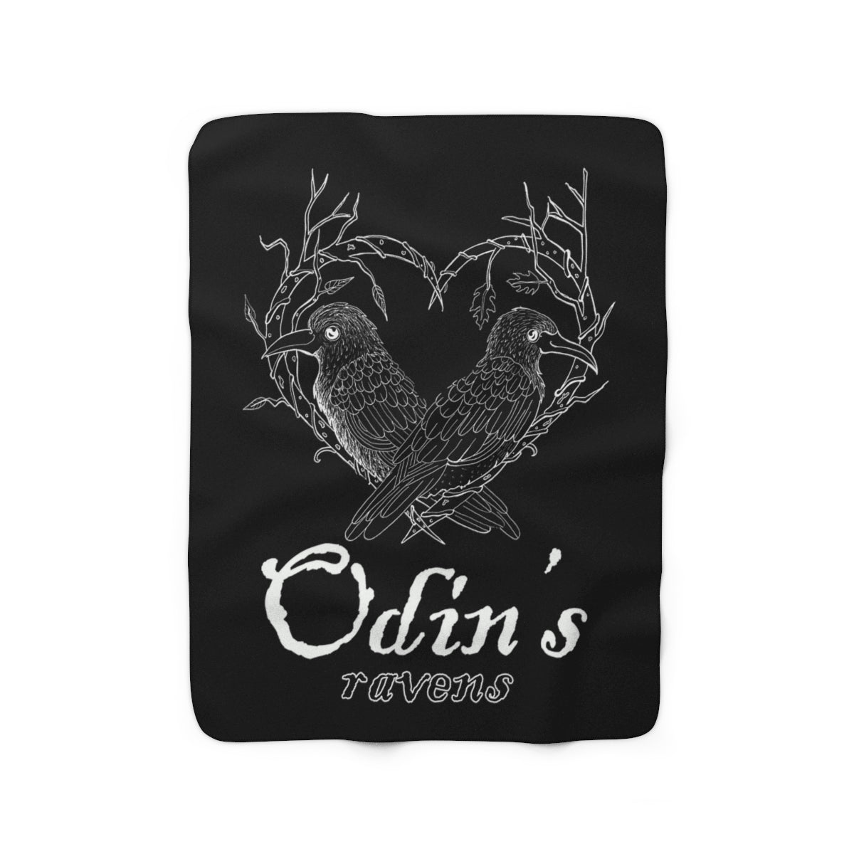 Odin's Ravens Sherpa Fleece Blanket
