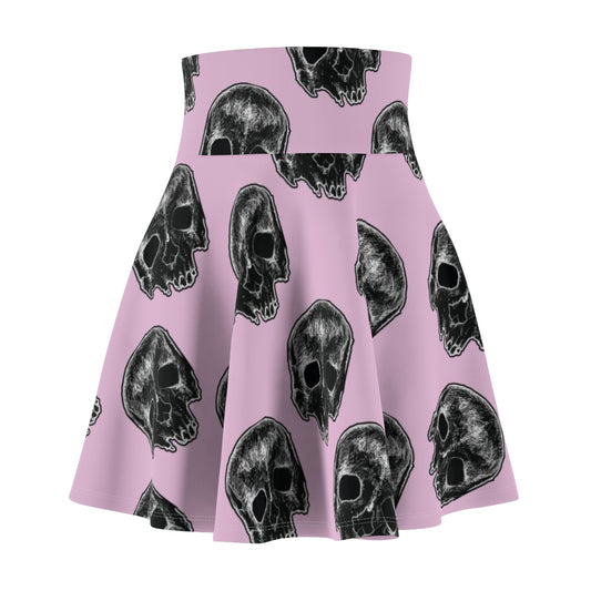 Skater Skirt Kelly Kresconko Pink Skull Print