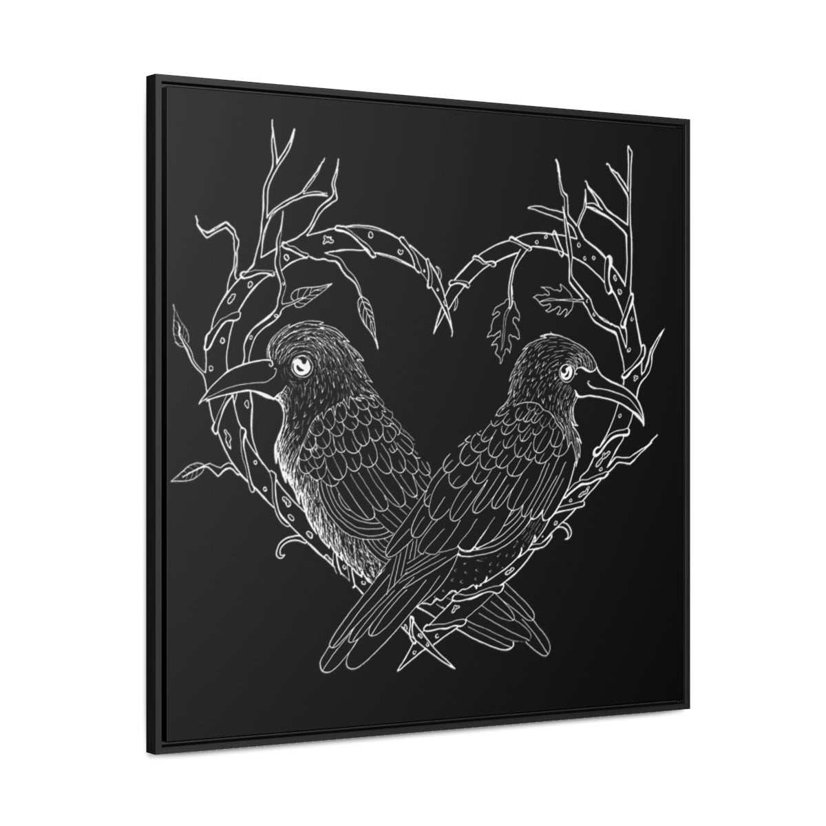 Odin's Ravens Gallery Canvas Wraps, Square Frame