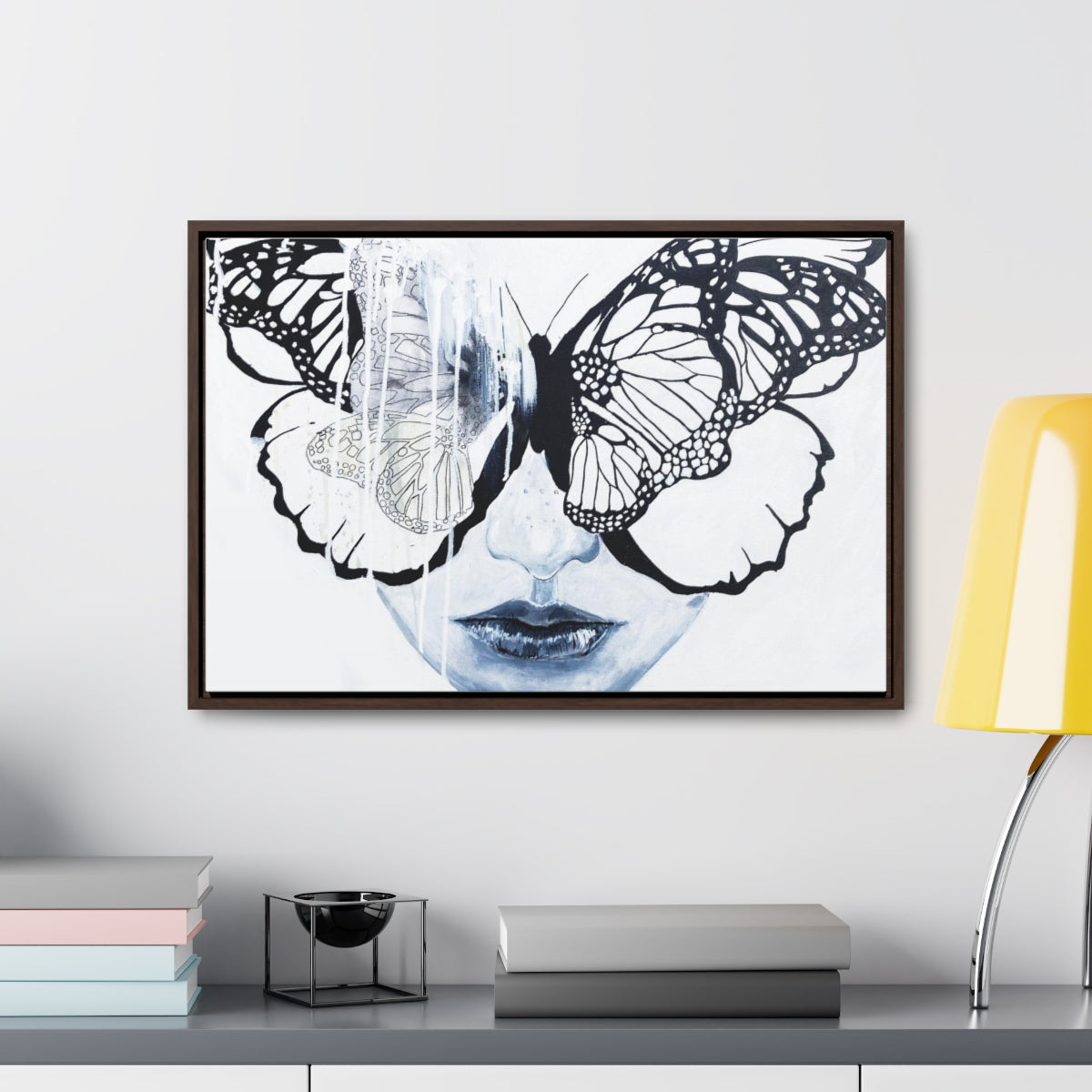 "Butterfly Eyes" Painting by Kelly Kresconko PRINT on Gallery Canvas Wraps, Horizontal Frame