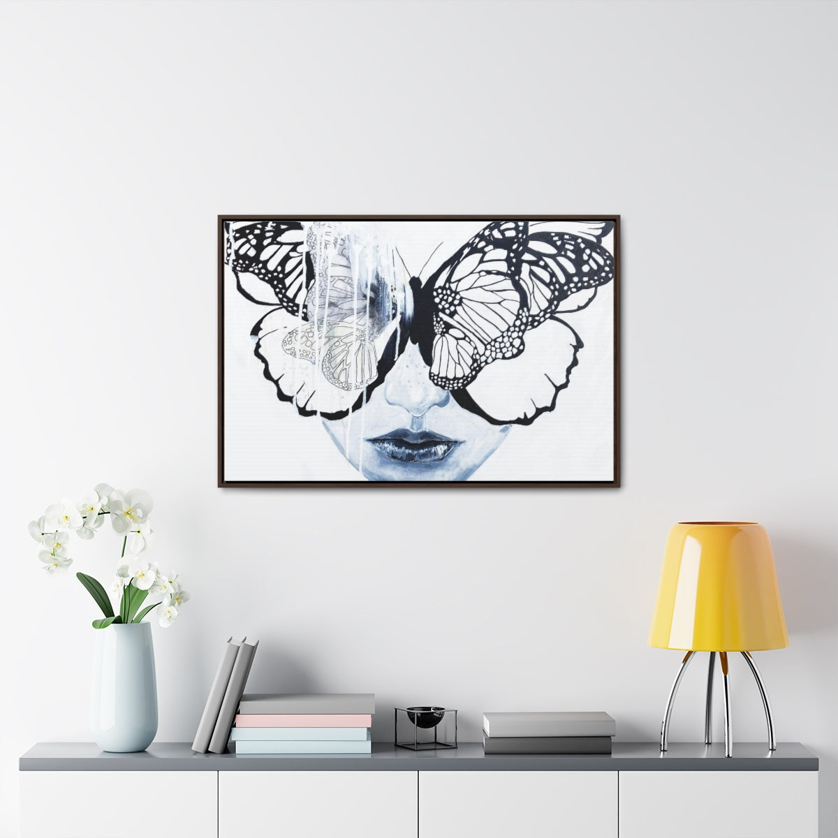 "Butterfly Eyes" Painting by Kelly Kresconko PRINT on Gallery Canvas Wraps, Horizontal Frame