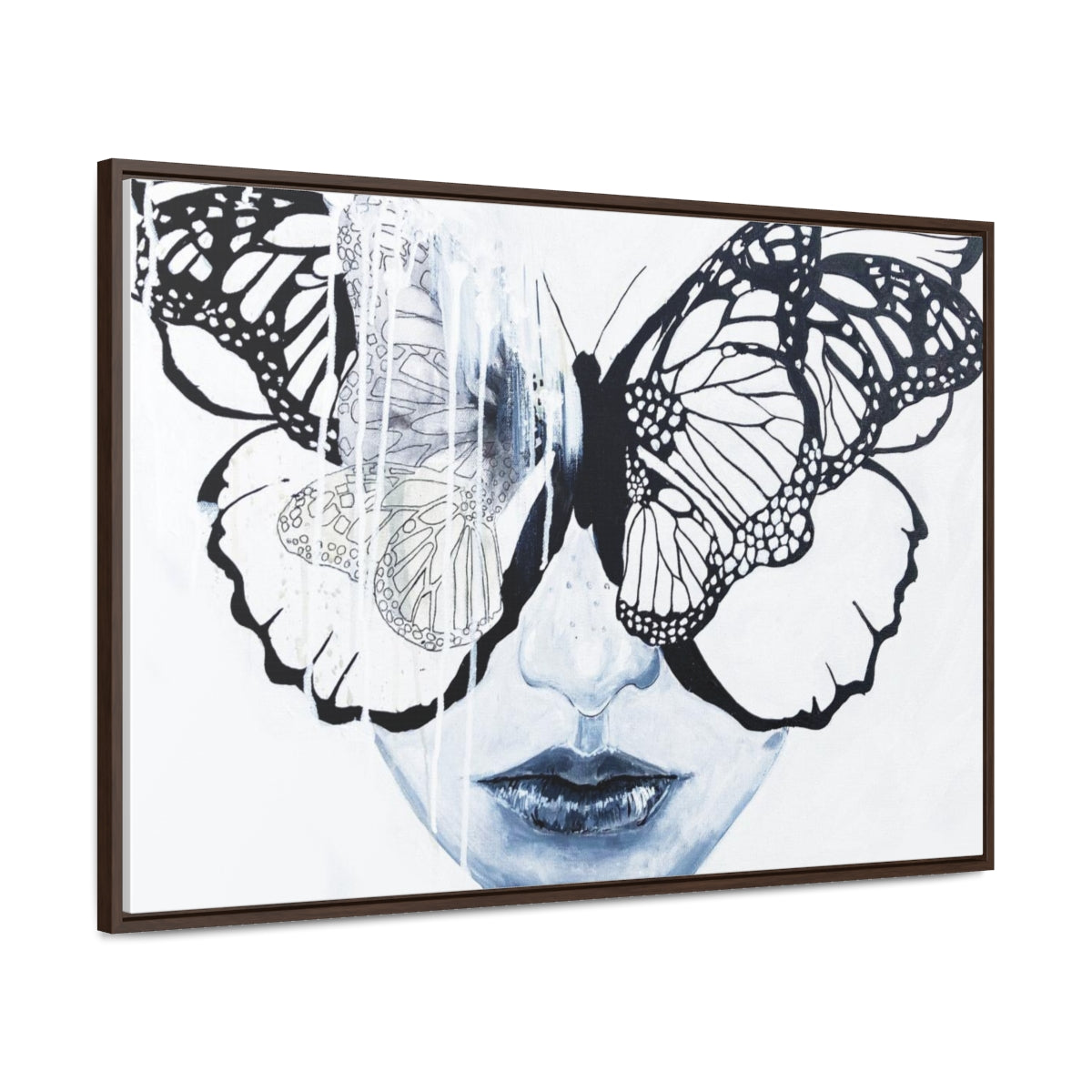 "Butterfly Eyes" Painting by Kelly Kresconko PRINT on Gallery Canvas Wraps, Horizontal Frame