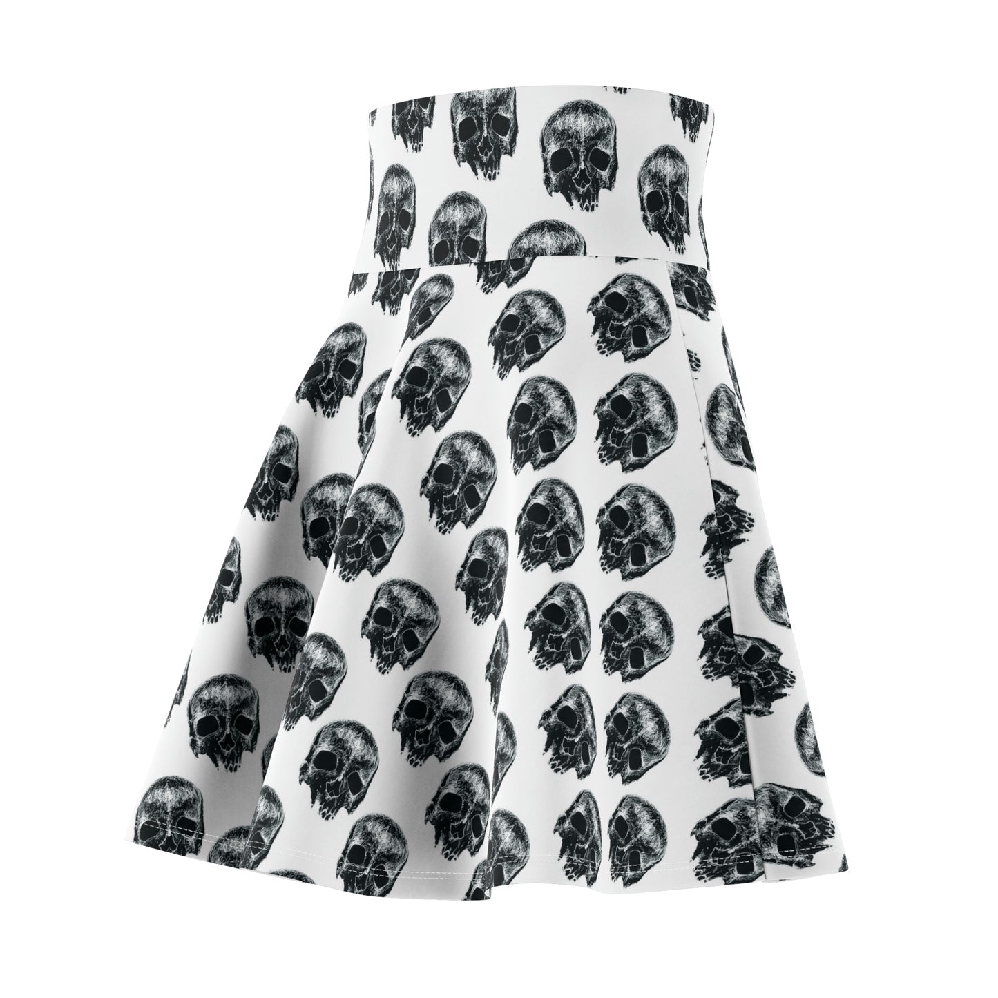 Sketchy Flowy Skull Skirt
