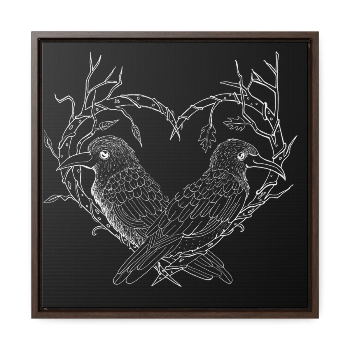 Odin's Ravens Gallery Canvas Wraps, Square Frame