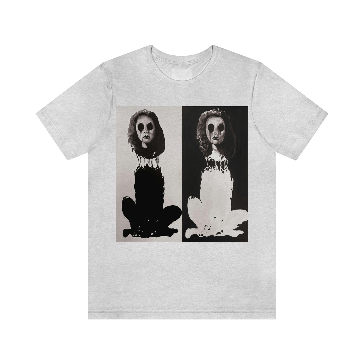 "Melancholy Felines" Painting by Kelly Kresconko Unisex Jersey Short Sleeve Tee