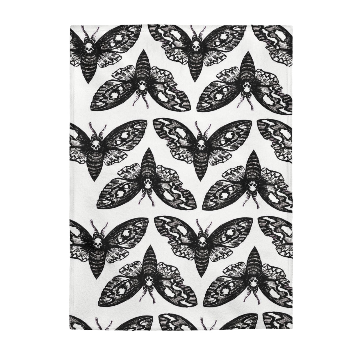 *DeathMoth* By Kelly Kresconko Velveteen Plush Blanket