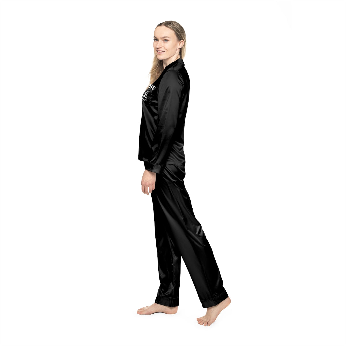 LUXE GOTH BASICS Women's Satin Pajamas