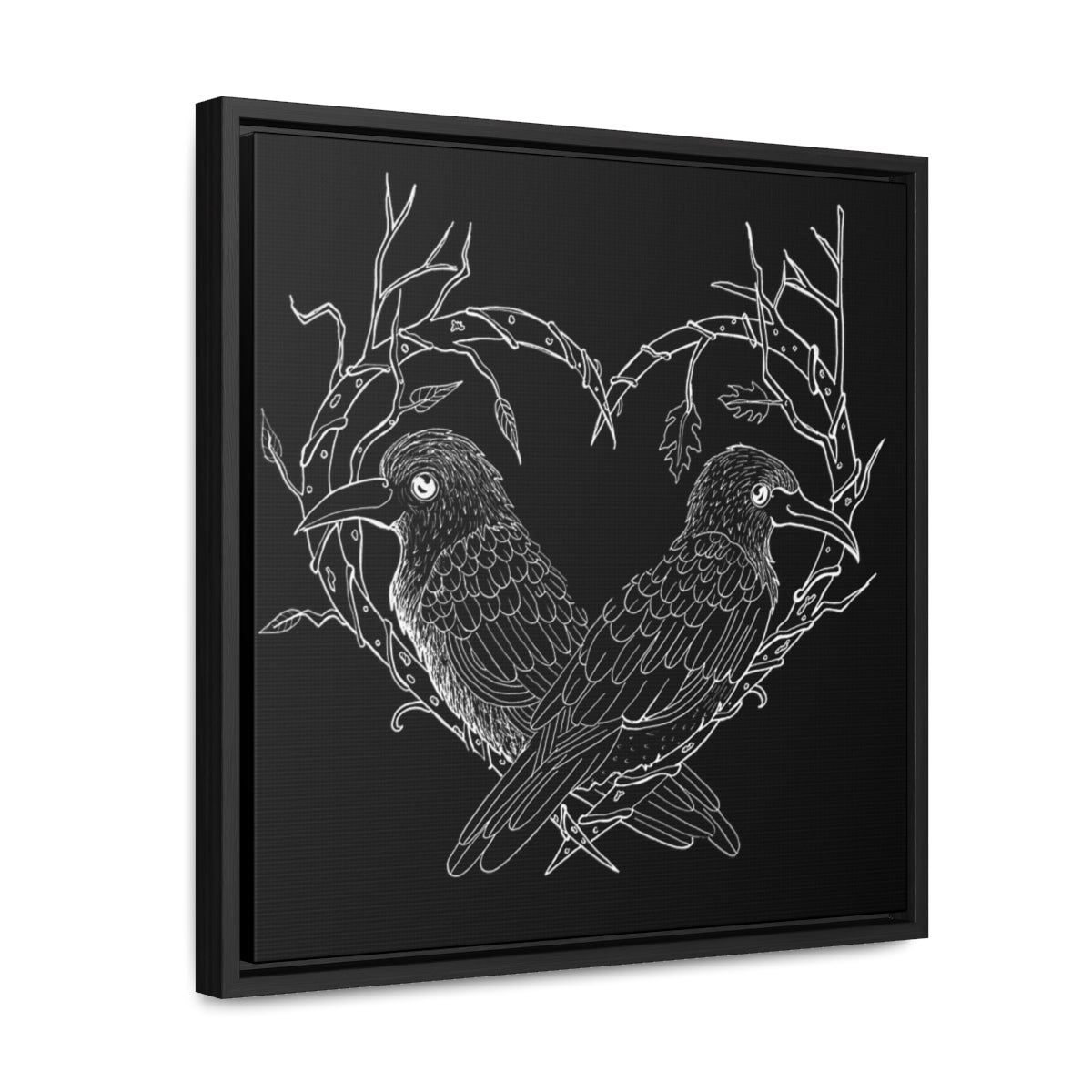 Odin's Ravens Gallery Canvas Wraps, Square Frame