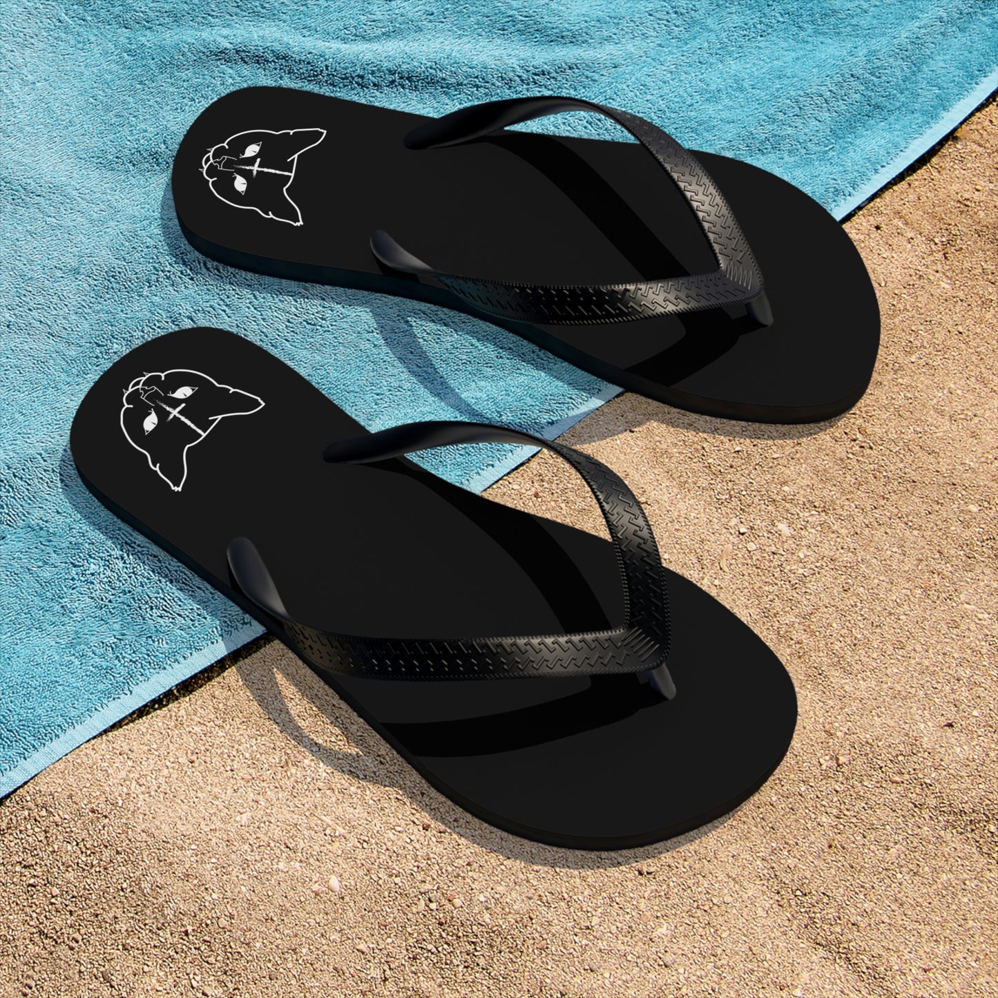 Hell Cat Unisex Flip-Flops