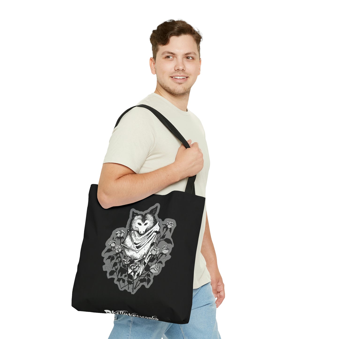 Illustrated Batty Tote Bag (Double-Sided)