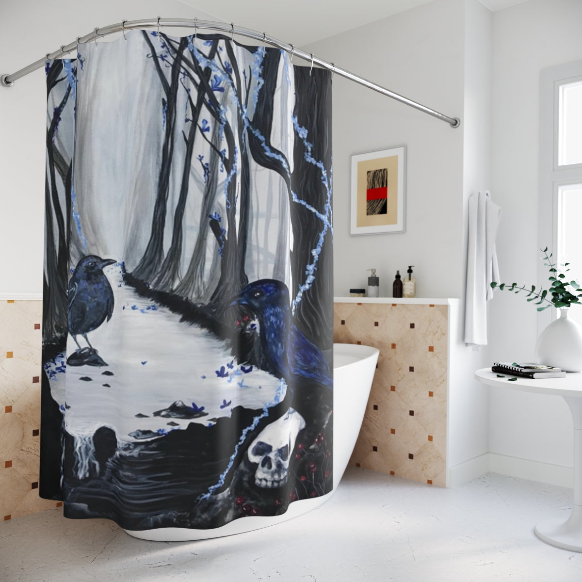 "Every Tear One Day Dries" Painting by Kelly Kresconko Polyester Shower Curtain