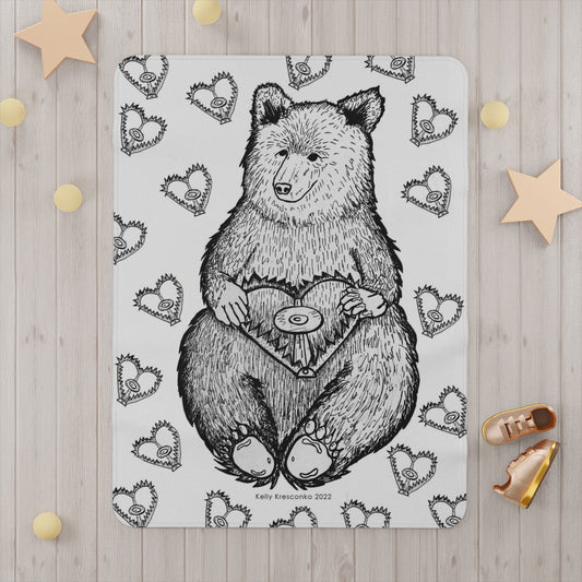 Toddler Blanket Kelly Kresconko Bear Love with a Twist