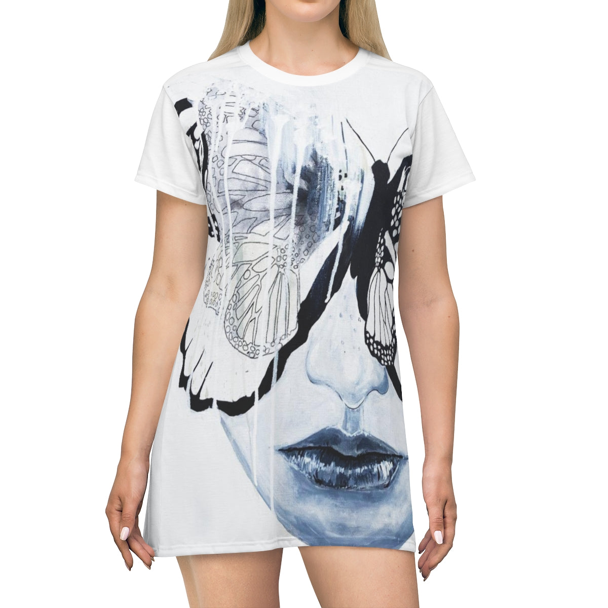 T-Shirt Dress Kelly Kresconko Butterfly Eyes