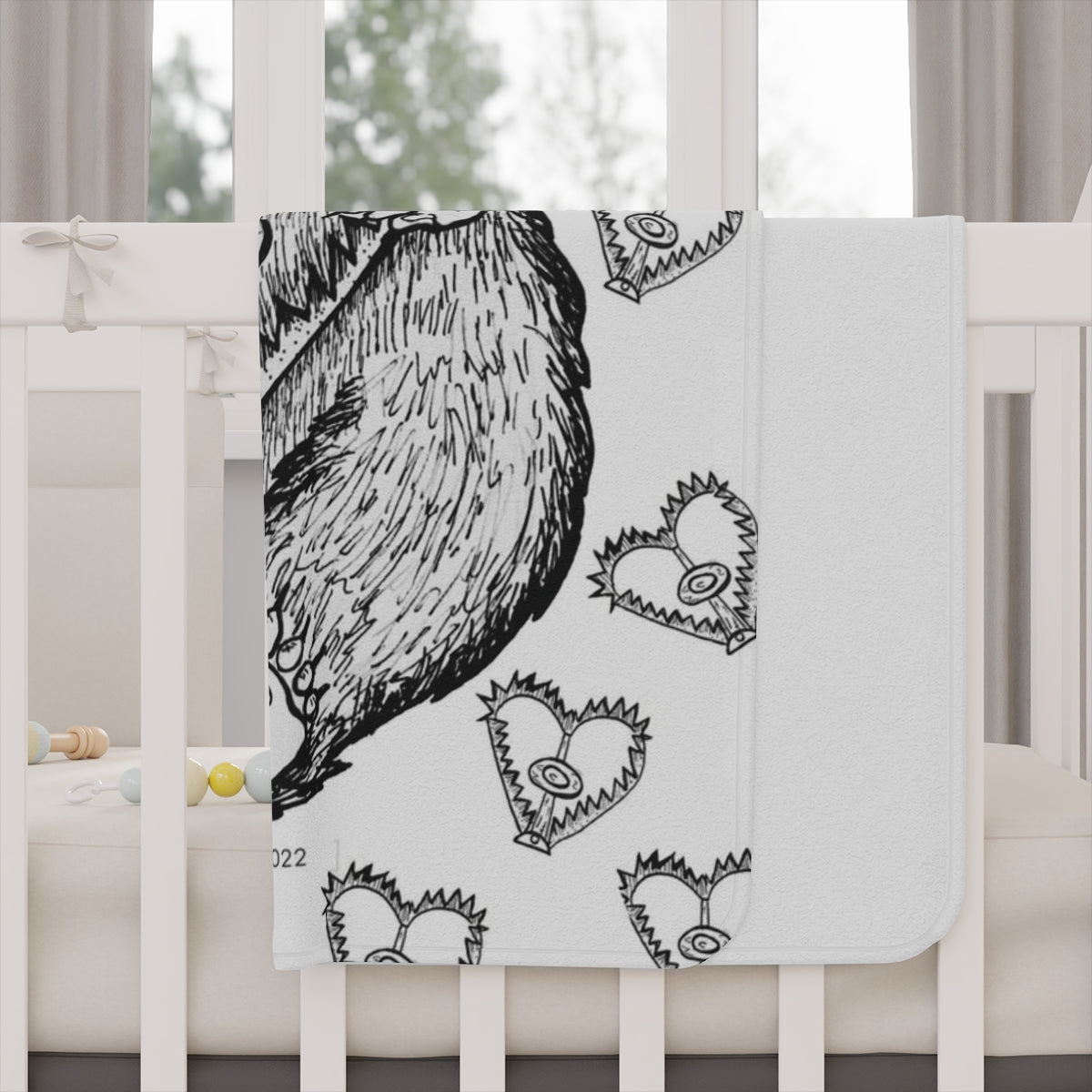 Toddler Blanket Kelly Kresconko Bear Love with a Twist