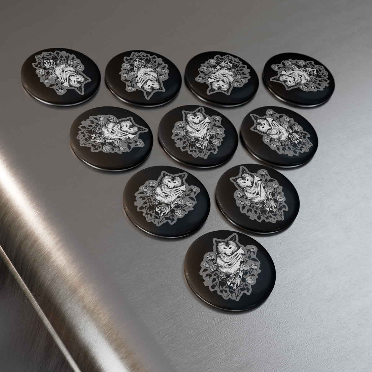 Illustrated Magnet, Round (1 & 10 pcs)