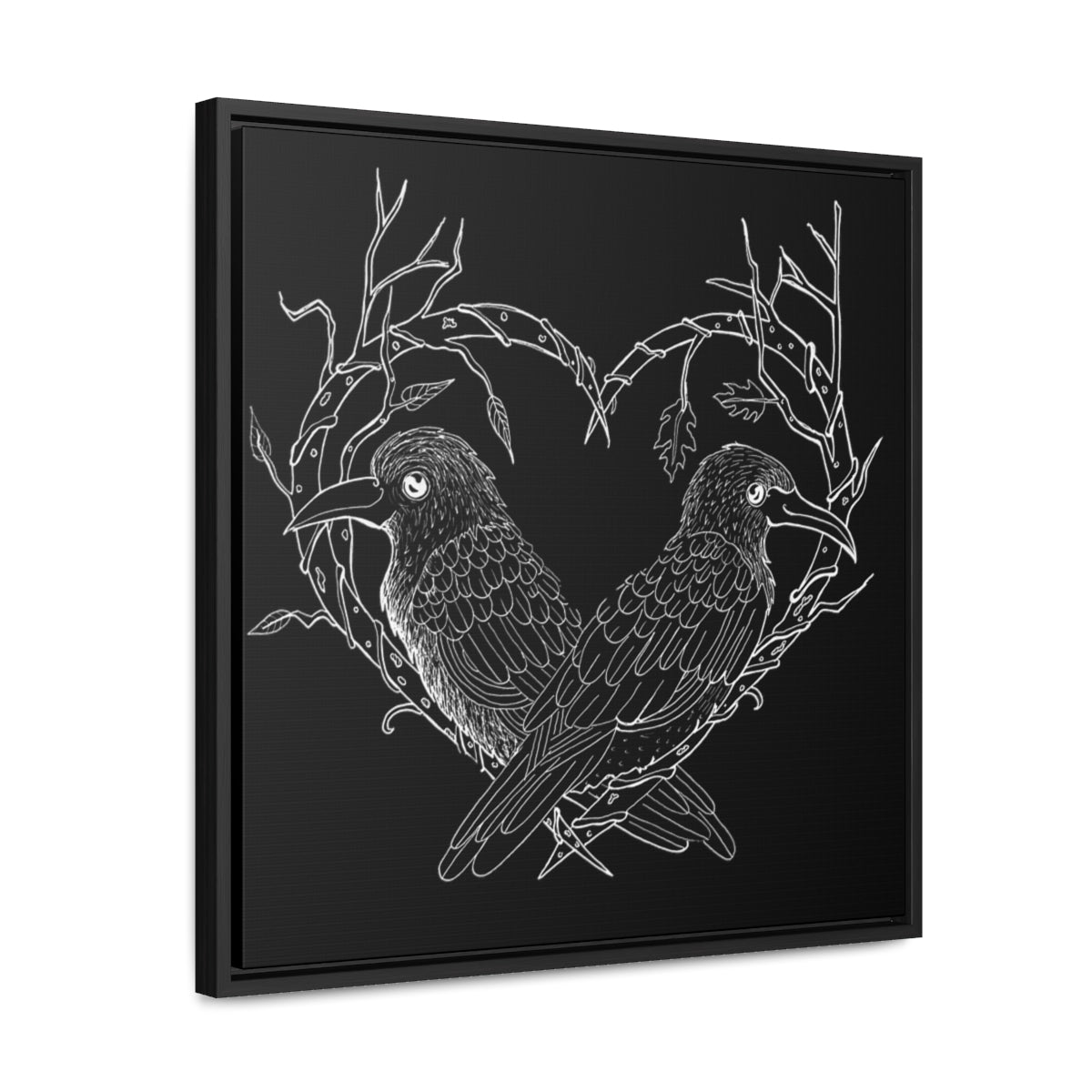 Odin's Ravens Gallery Canvas Wraps, Square Frame