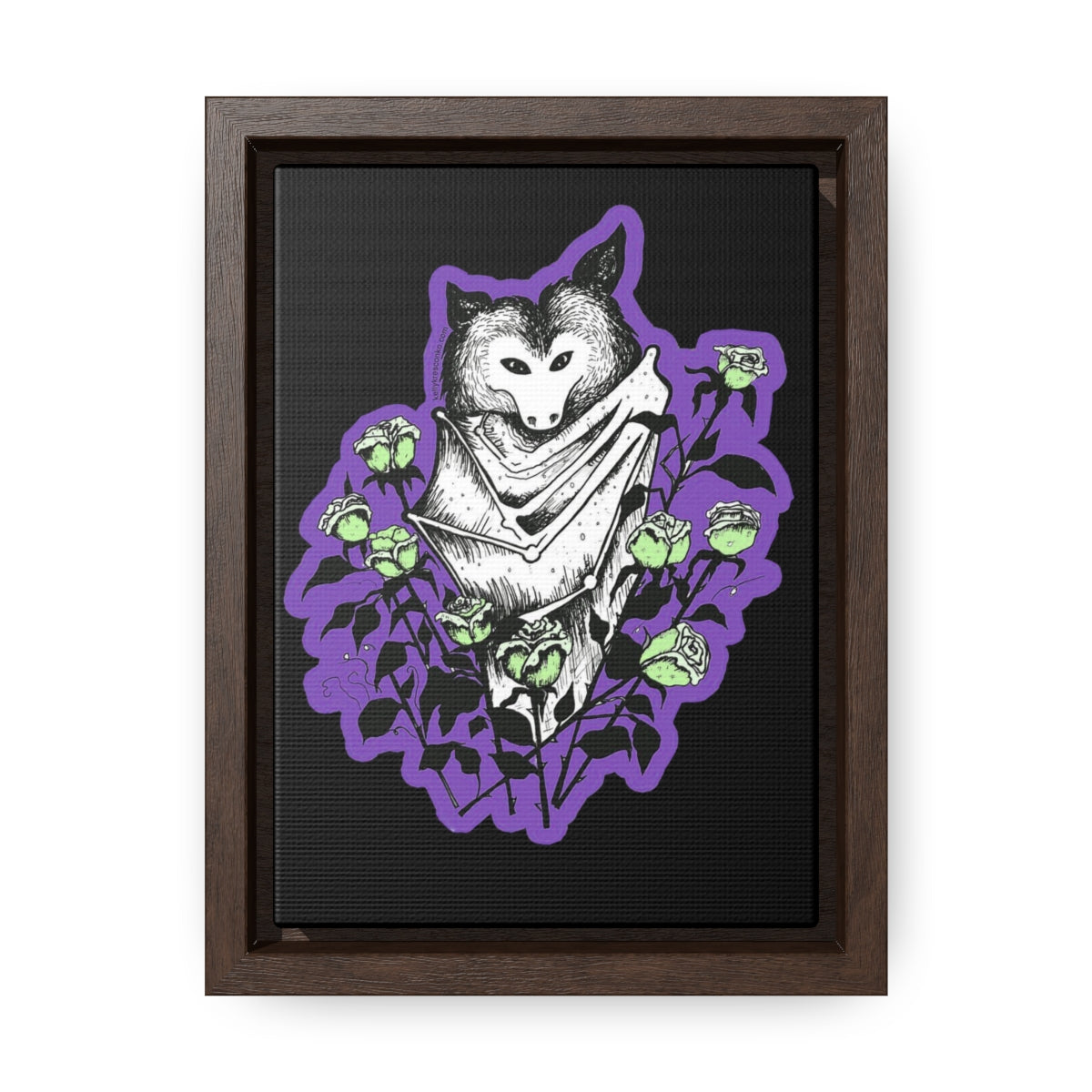 "Blue Batty" Gallery Canvas Wraps, Vertical Frame