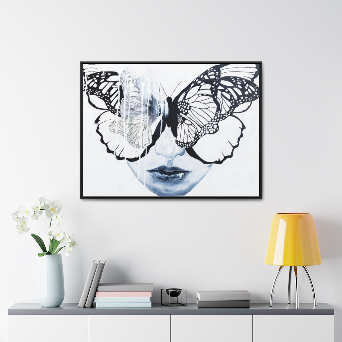 "Butterfly Eyes" Painting by Kelly Kresconko PRINT on Gallery Canvas Wraps, Horizontal Frame