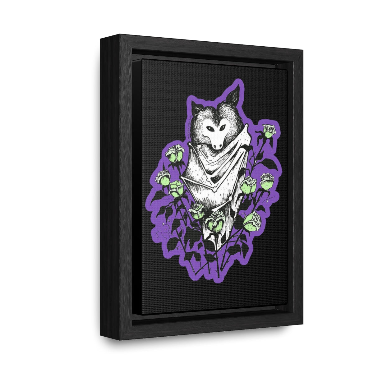 "Blue Batty" Gallery Canvas Wraps, Vertical Frame
