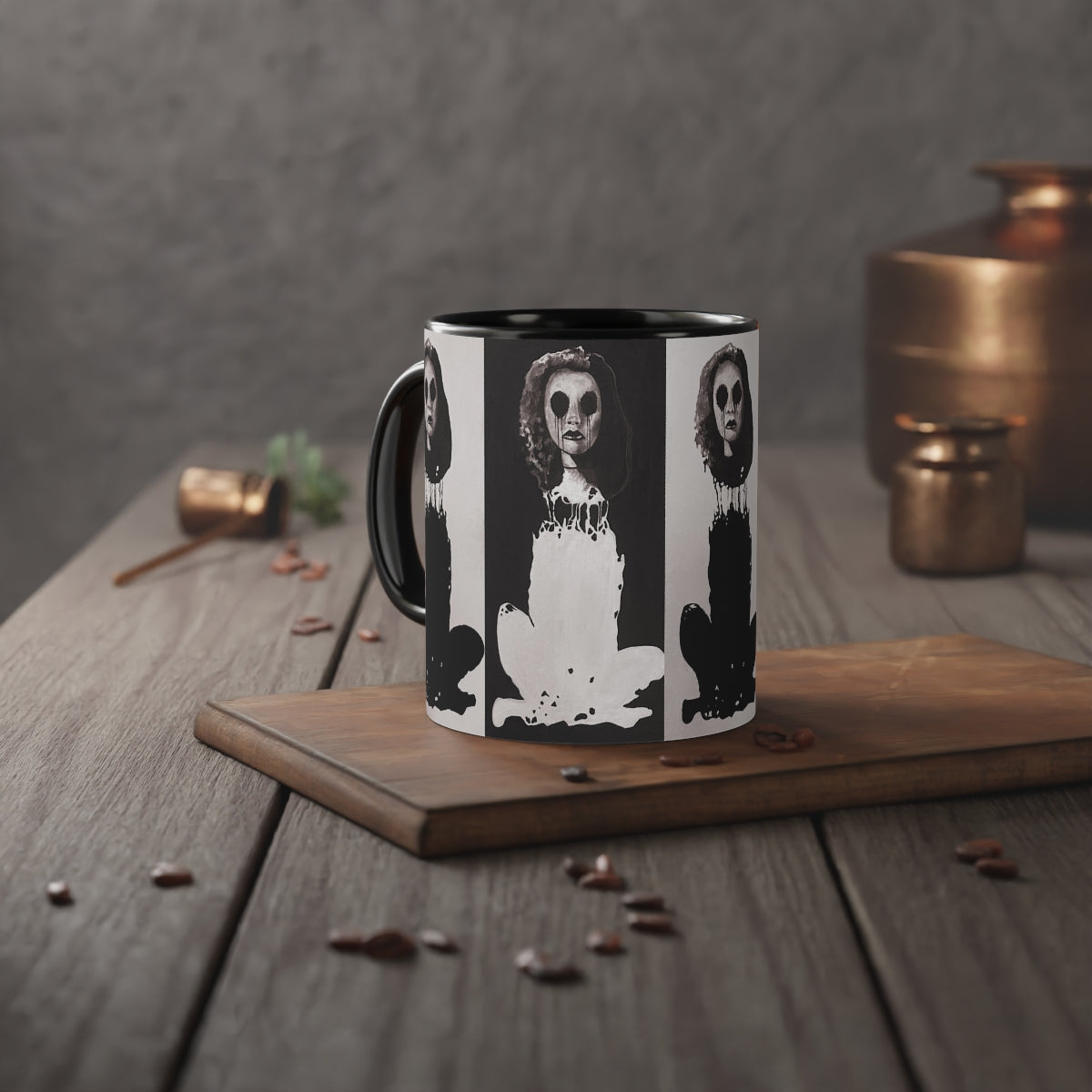 "Melancholy Felines" Painting by Kelly Kresconko Coffee Mug 11oz