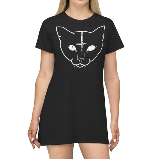 Hell Cat T-Shirt Dress