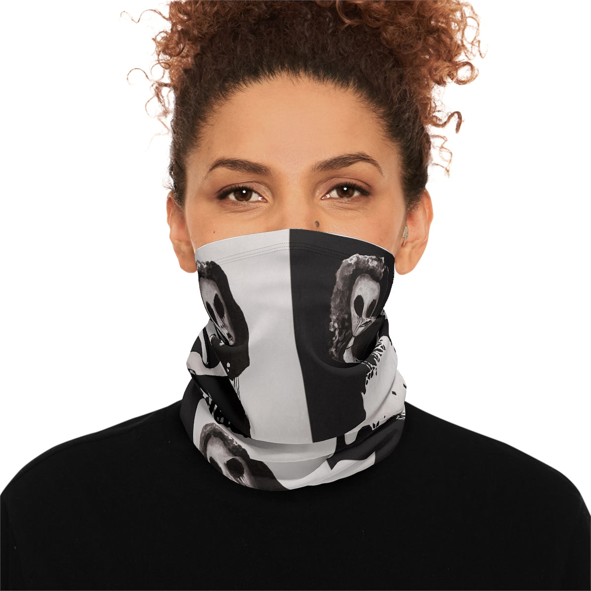 "Melancholy Felines" by Kelly Kresconko Winter Neck Gaiter With Drawstring