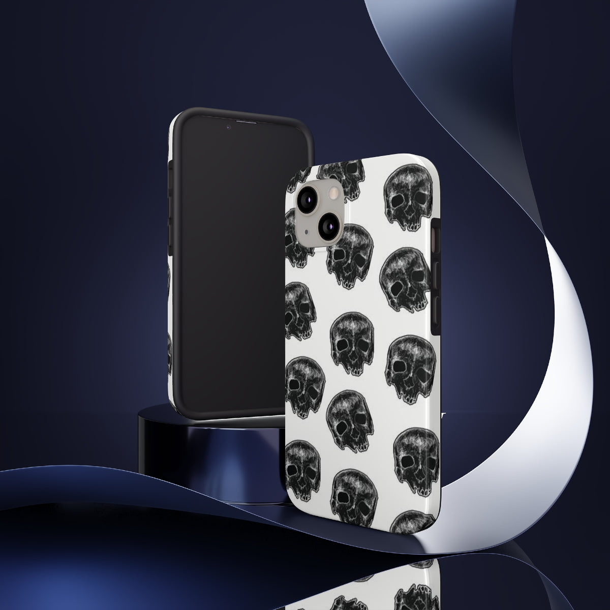 Skull Illustration by Kelly Kresconko Phone Case